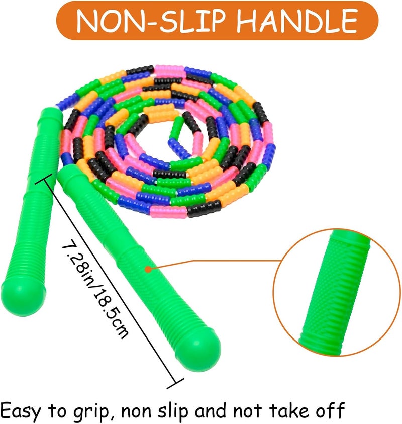 Ace one Beaded Jump Rope 1 Pack/2 Pack, Segmented Skipping Rope for Kids Adults, Adjustable Tangle-Free Toddler Jumping Rope for Fitness Exercise Training - Image 1